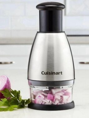 NWT Cuisinart Stainless Steel and Black Manual Chopper